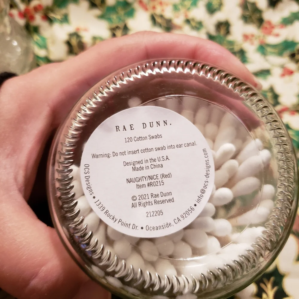 Rae Dunn beauty jars Naughty and Nice hair ties tips NEW